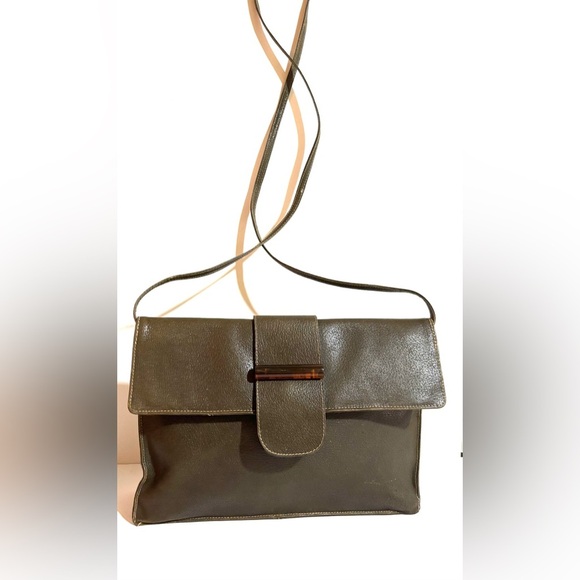 Desmo Elegant Olive Green vintage Leather Shoulder Bag - Picture 1 of 11